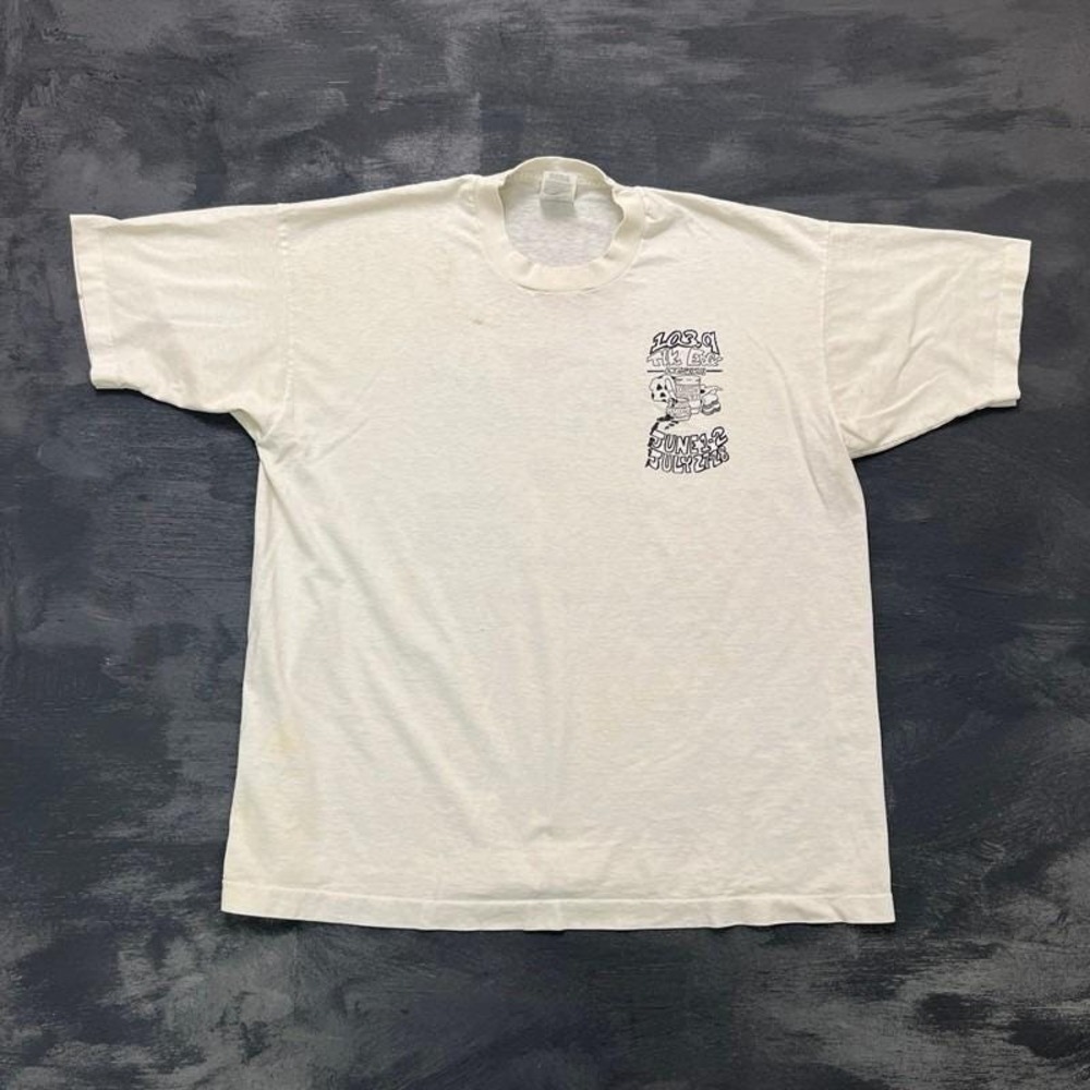 Vintage Peanut‎ Butter Jam Shirt Mens XL White 1990s Inline Roller Blade